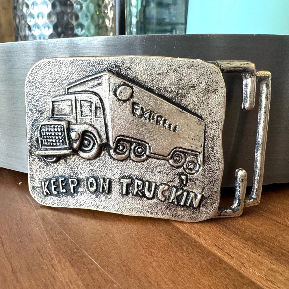 Keep on Truckin Vintage Belt Buckle